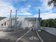 Nowy most w Krościenku - nie zapomniano w rowerzystach